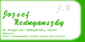 jozsef mednyanszky business card